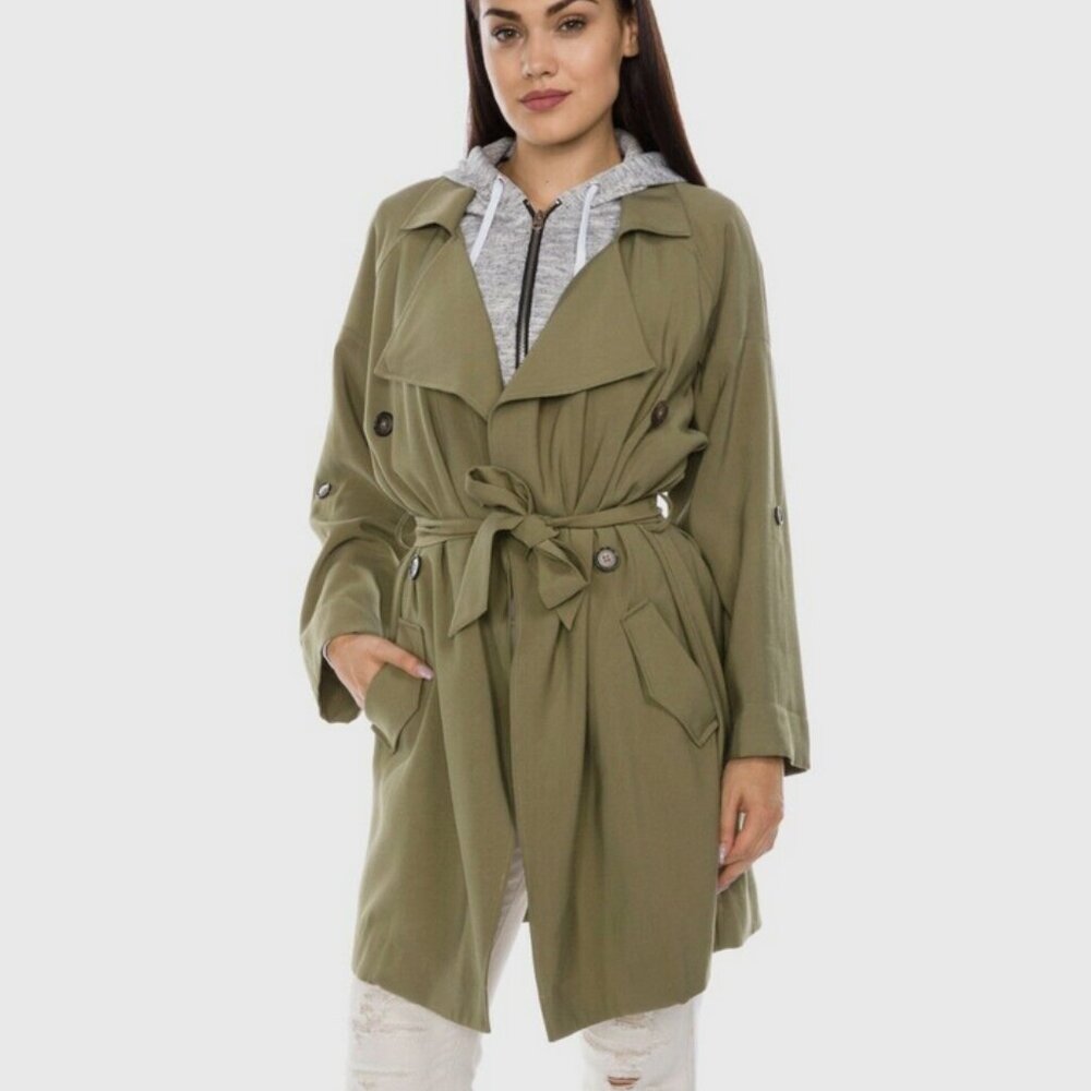 Guess Alexis Trench Coat with Detachable Vest